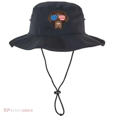 USA Chocolate Lab Dog Bucket Hat