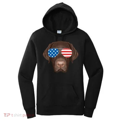 USA Chocolate Lab Dog Women's Hoodie