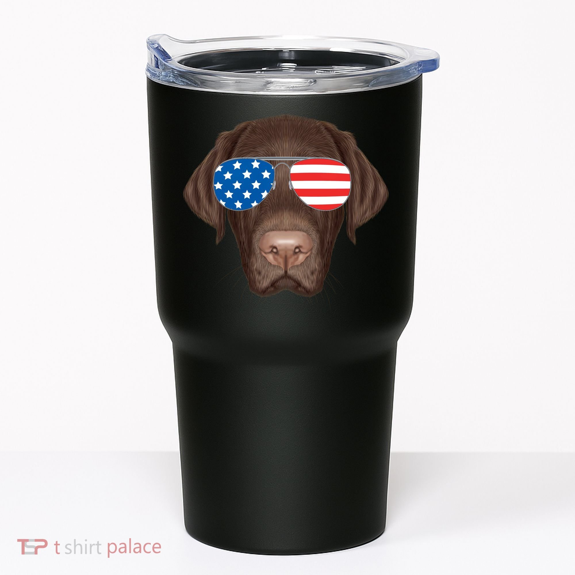 USA Chocolate Lab Dog Tumbler