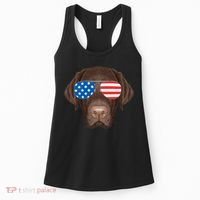 USA Chocolate Lab Dog Women's Tank Top thumb 0