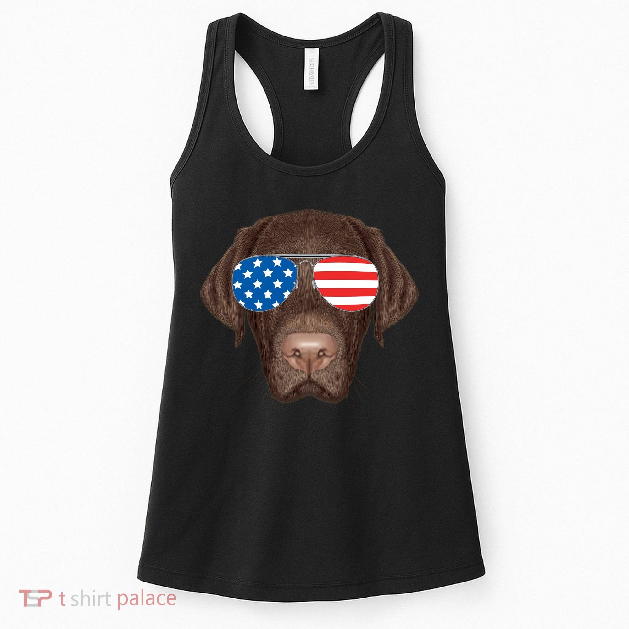 USA Chocolate Lab Dog Women's Tank Top