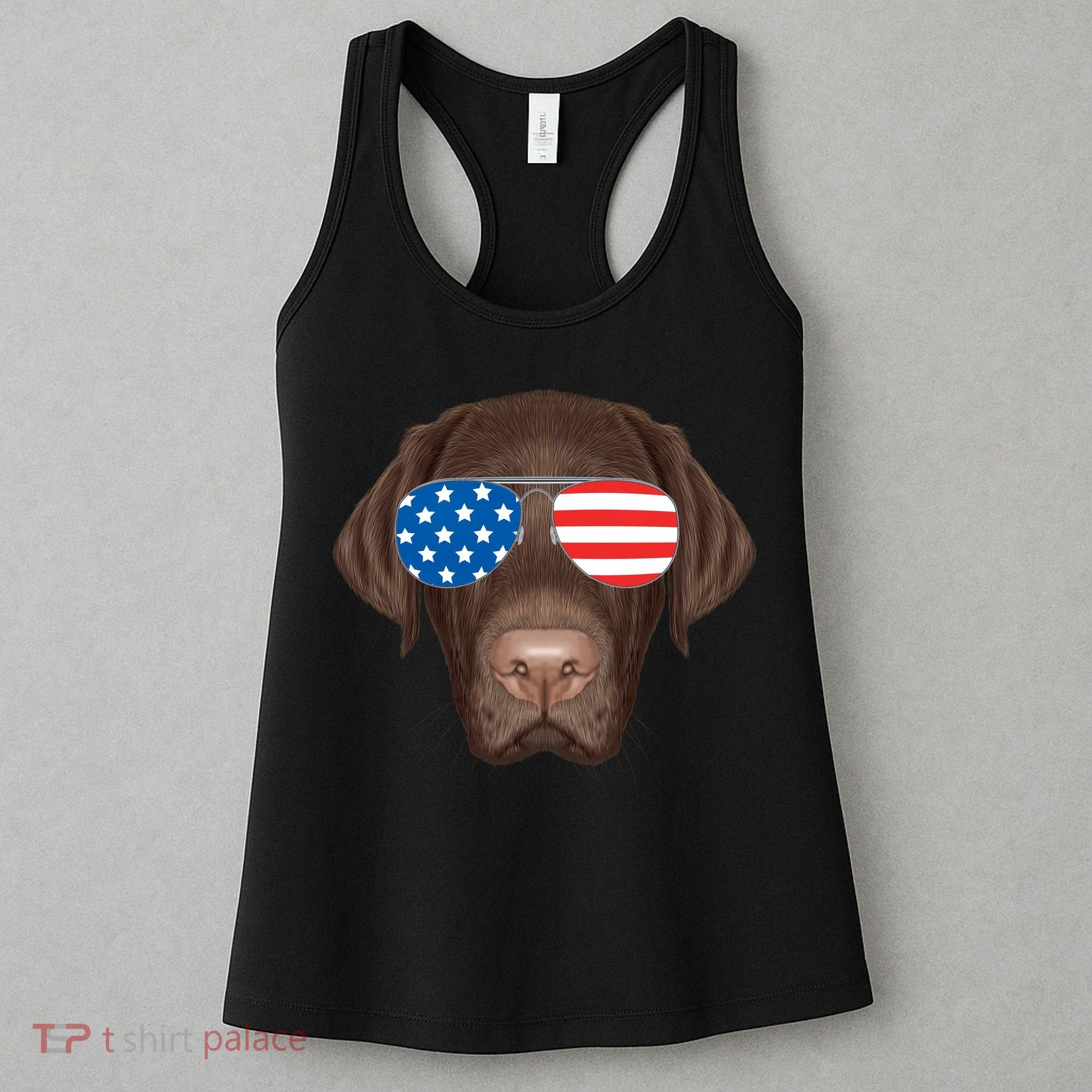 USA Chocolate Lab Dog Women's Tank Top