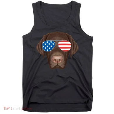 USA Chocolate Lab Dog Tank Top