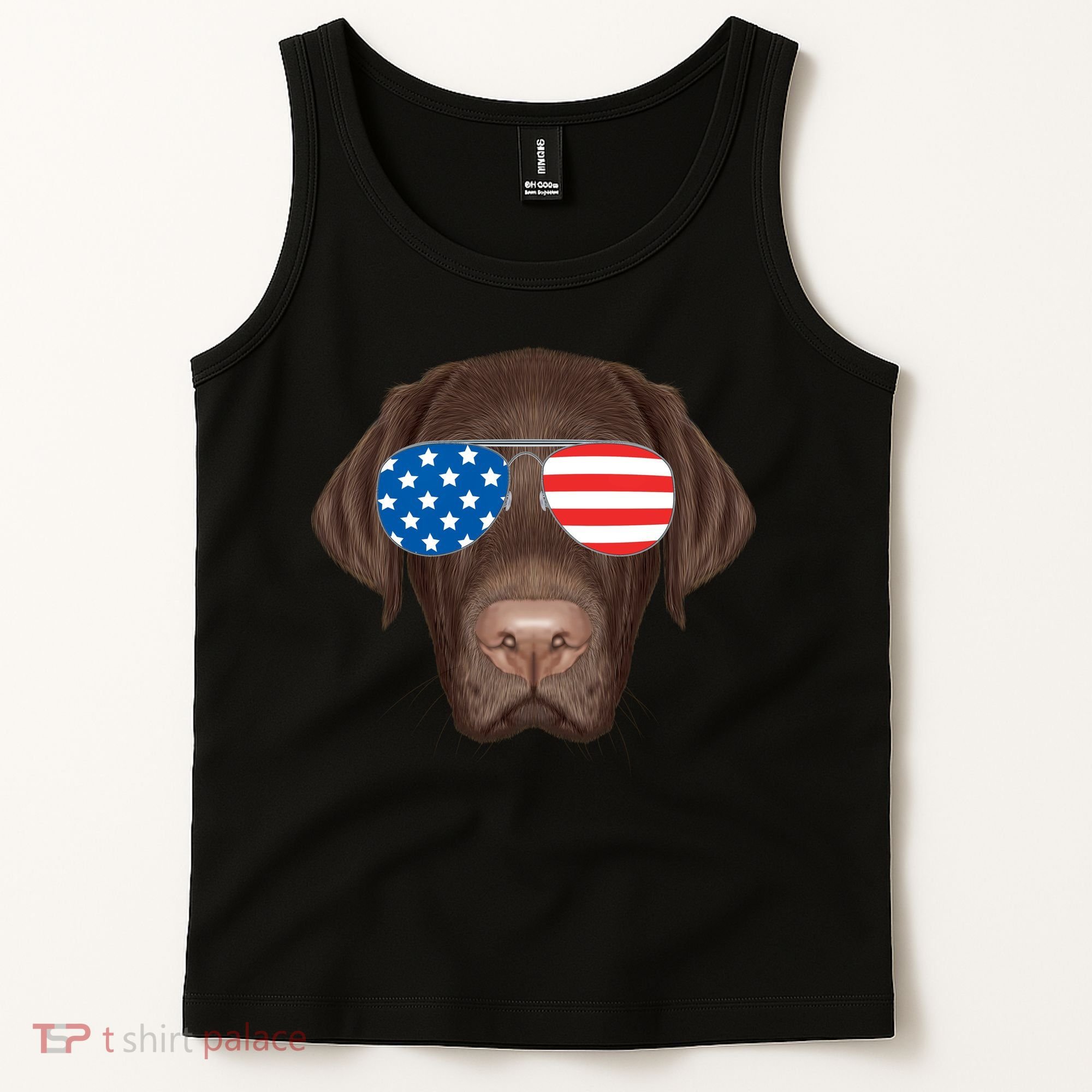 USA Chocolate Lab Dog Tank Top