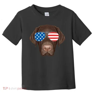 USA Chocolate Lab Dog Toddler T-Shirt