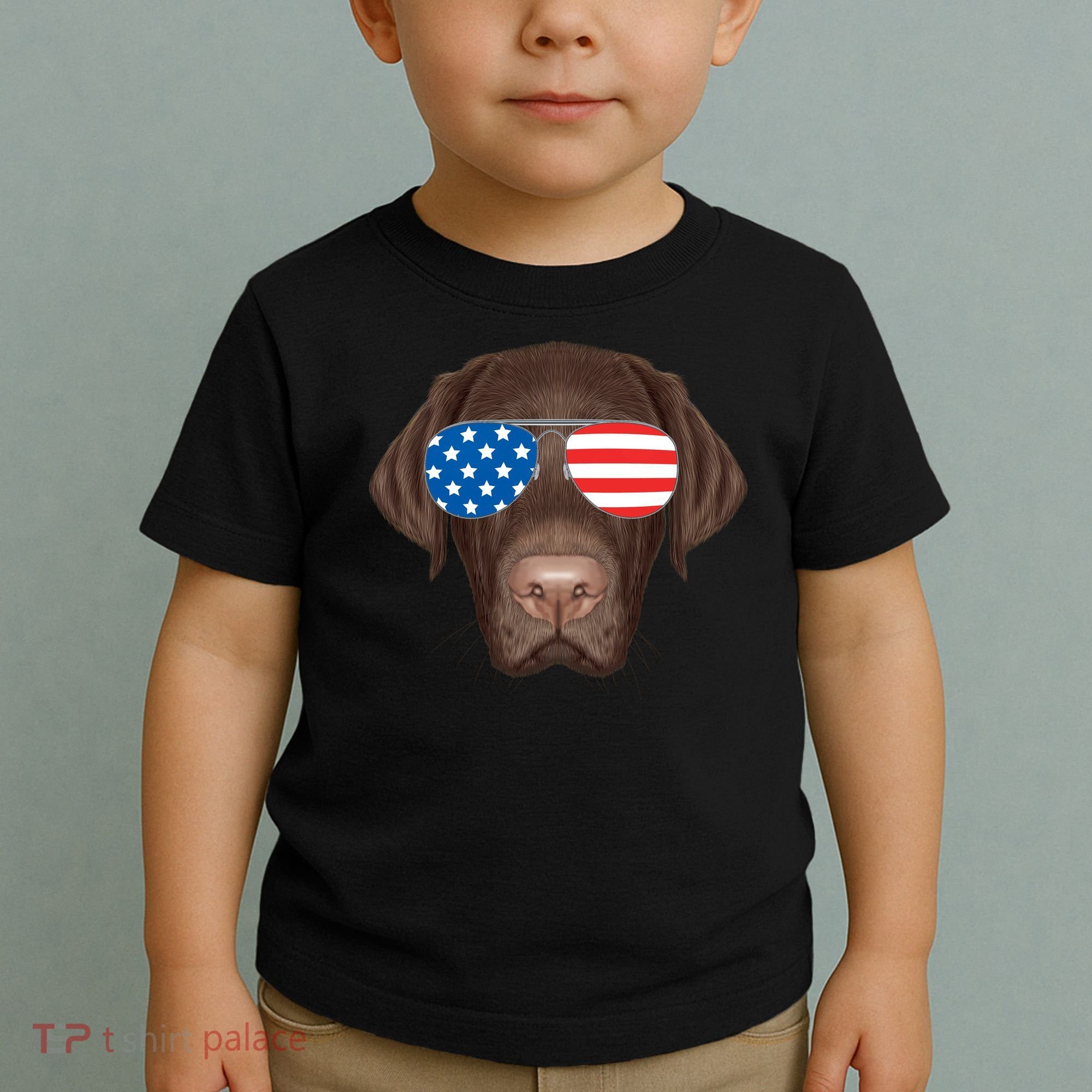 USA Chocolate Lab Dog Toddler T-Shirt