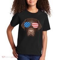 USA Chocolate Lab Dog Kids T-Shirt thumb 2
