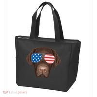 USA Chocolate Lab Dog Tote Bag thumb 3