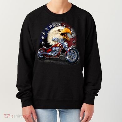 USA Chopper Bald Eagle Muscle Women's Sweatshirt