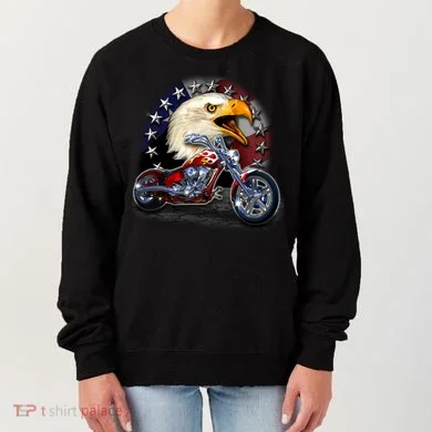 USA Chopper Bald Eagle Muscle Women's Sweatshirt