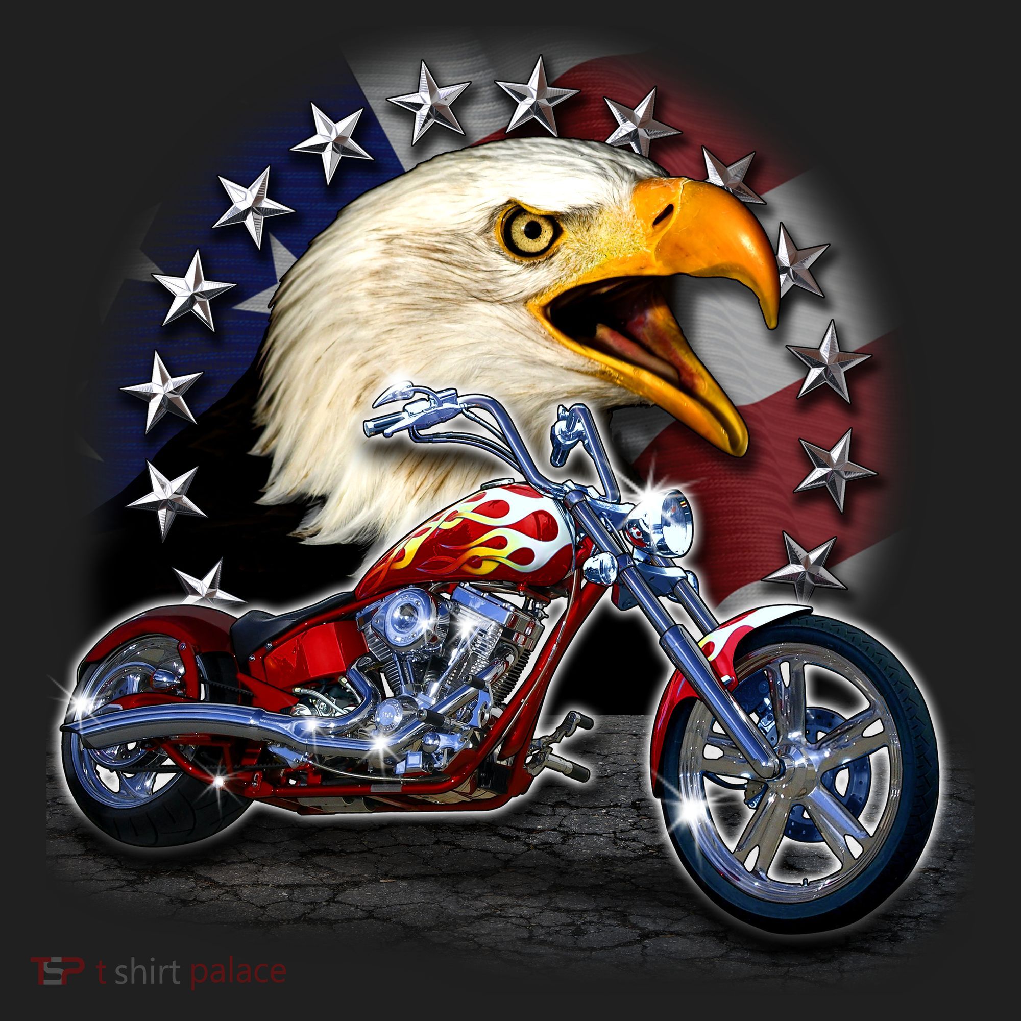 USA Chopper Bald Eagle Muscle Women's Sweatshirt