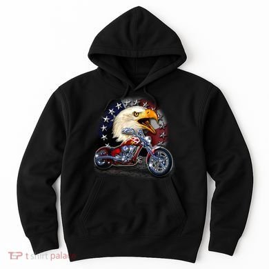 USA Chopper Bald Eagle Muscle Hoodie