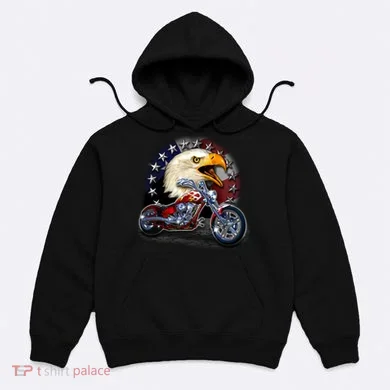 USA Chopper Bald Eagle Muscle Hoodie