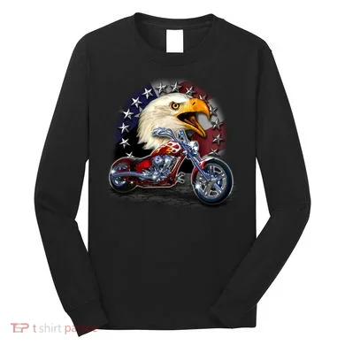 USA Chopper Bald Eagle Muscle Long Sleeve Shirt