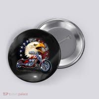 USA Chopper Bald Eagle Muscle Button thumb 0