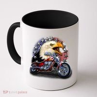 USA Chopper Bald Eagle Muscle Coffee Mug thumb 0