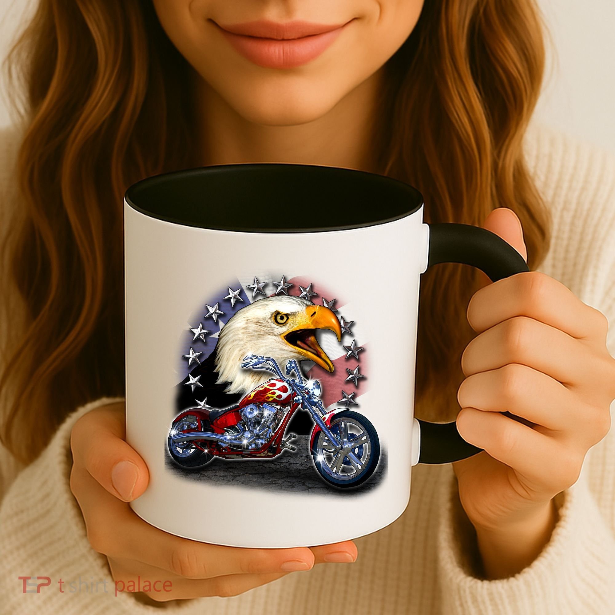 USA Chopper Bald Eagle Muscle Coffee Mug
