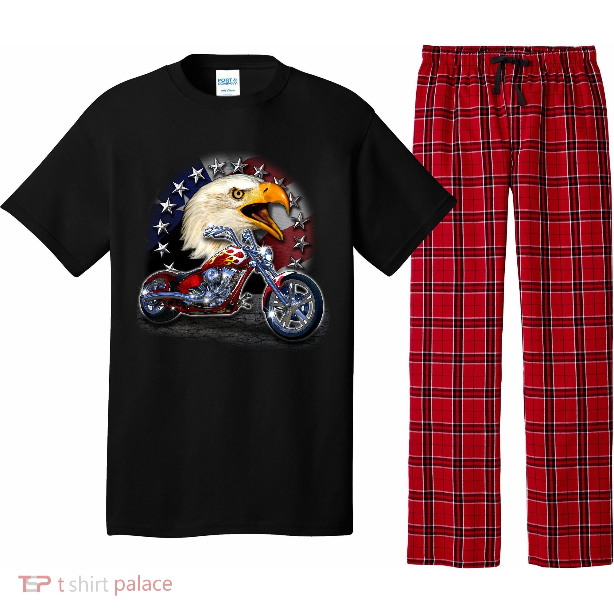 USA Chopper Bald Eagle Muscle Pajama Set