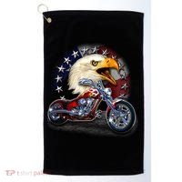 USA Chopper Bald Eagle Muscle Golf Towel thumb 0