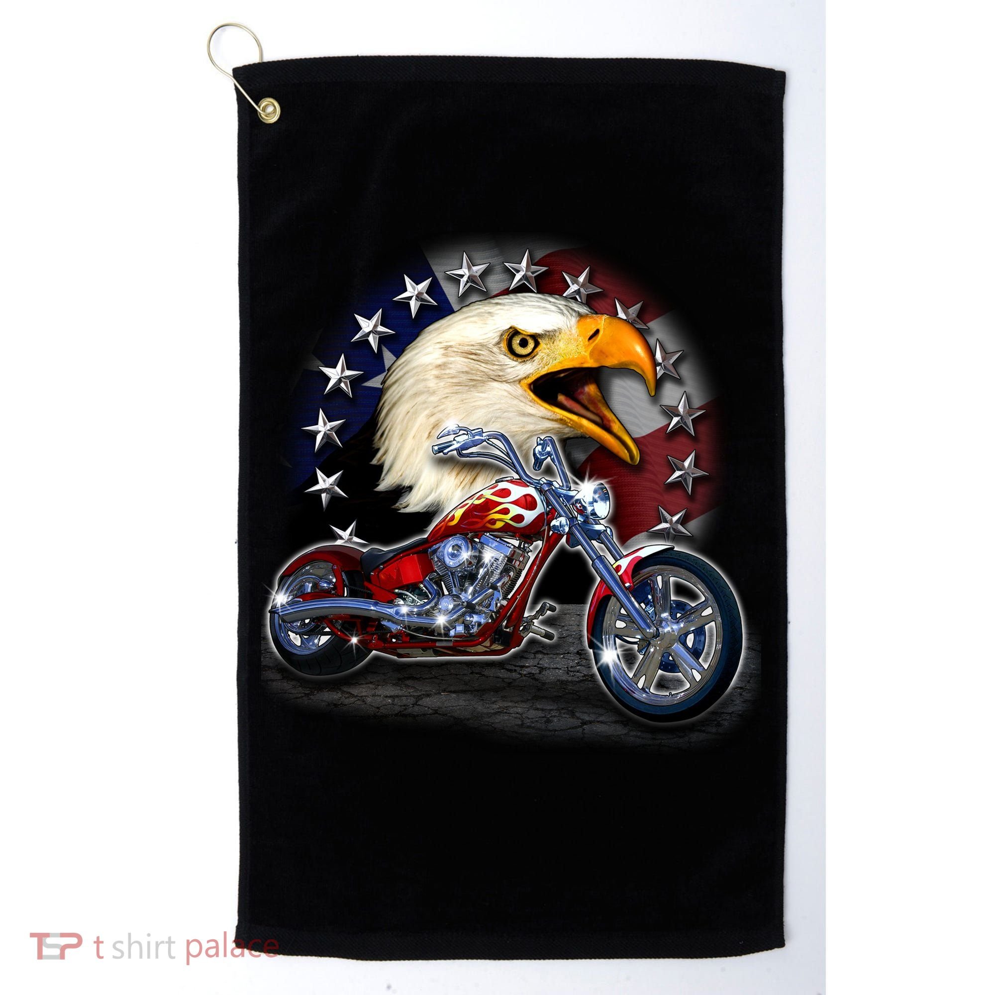 USA Chopper Bald Eagle Muscle Golf Towel