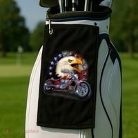 USA Chopper Bald Eagle Muscle Golf Towel thumb 2