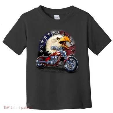 USA Chopper Bald Eagle Muscle Toddler T-Shirt