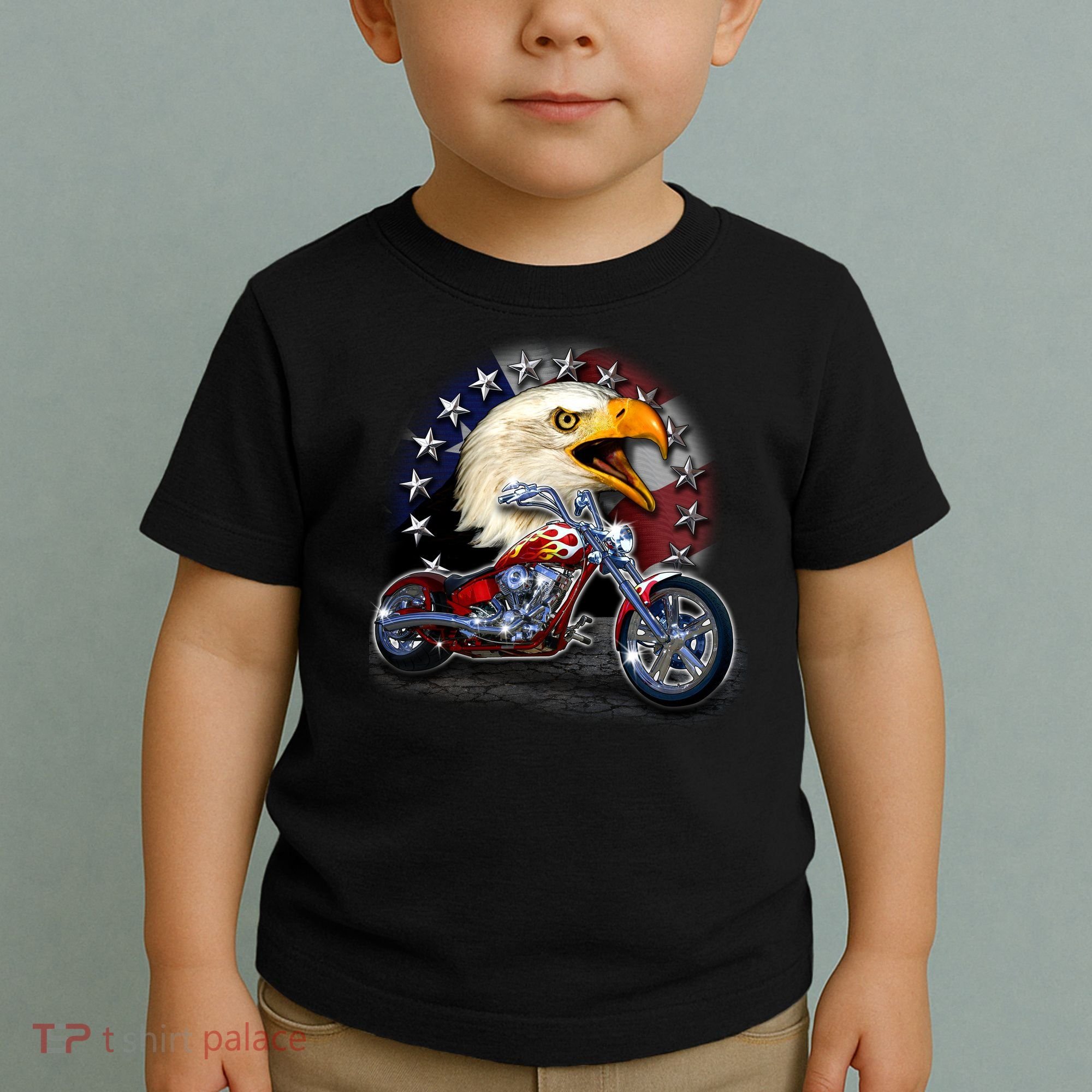 USA Chopper Bald Eagle Muscle Toddler T-Shirt