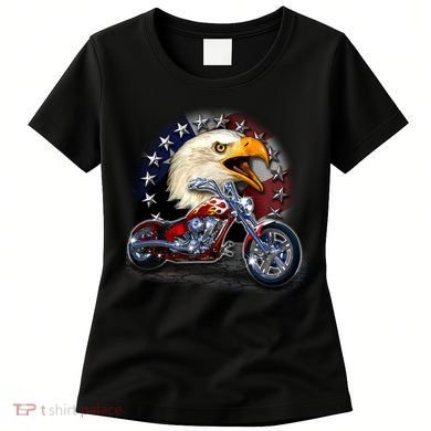 USA Chopper Bald Eagle Muscle Women's T-Shirt