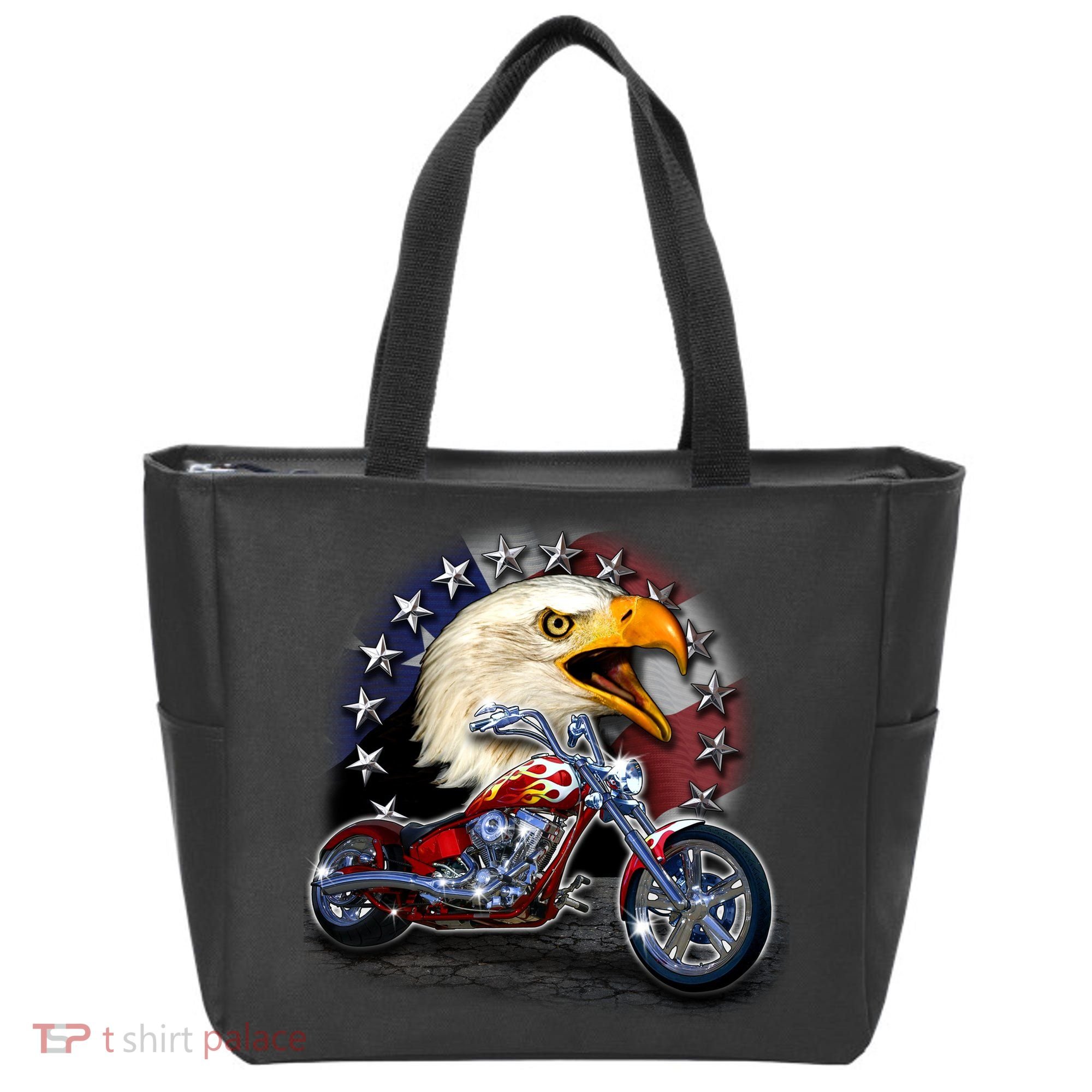 USA Chopper Bald Eagle Muscle Tote Bag