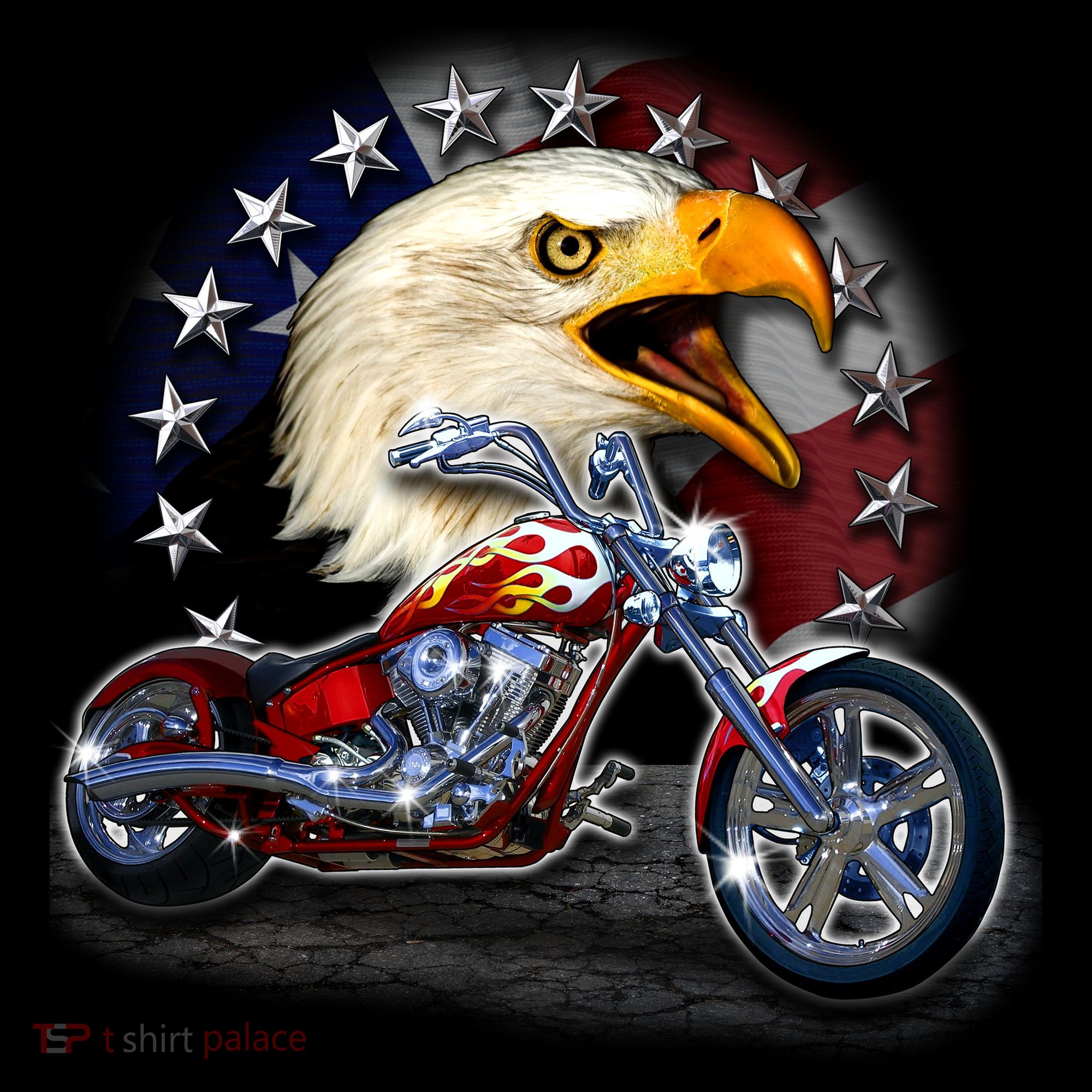 USA Chopper Bald Eagle Muscle Tote Bag