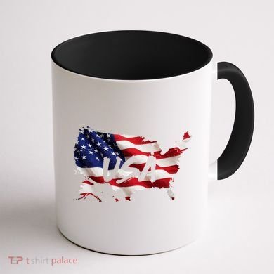 USA Country Flag Coffee Mug back