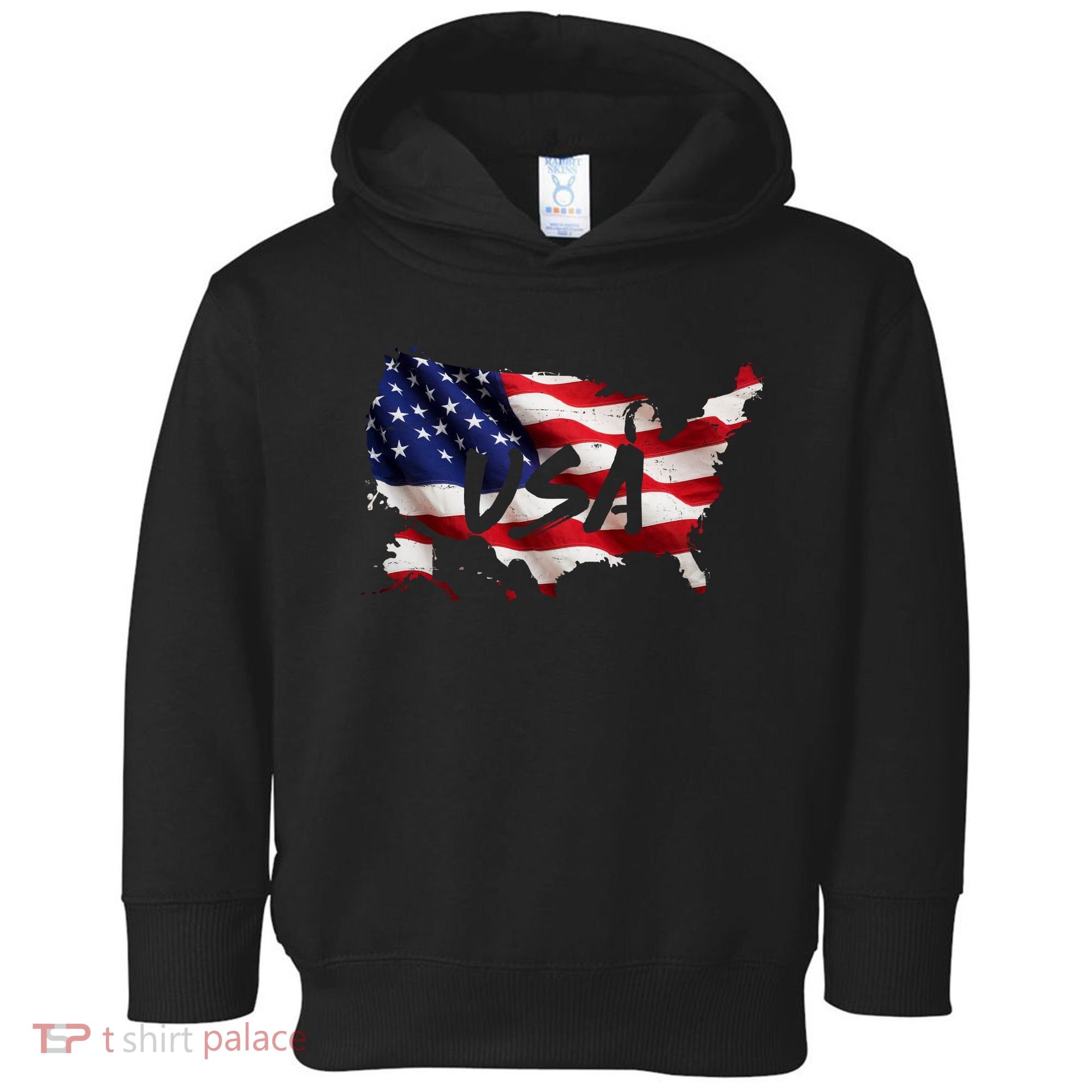 USA Country Flag Toddler Hoodie