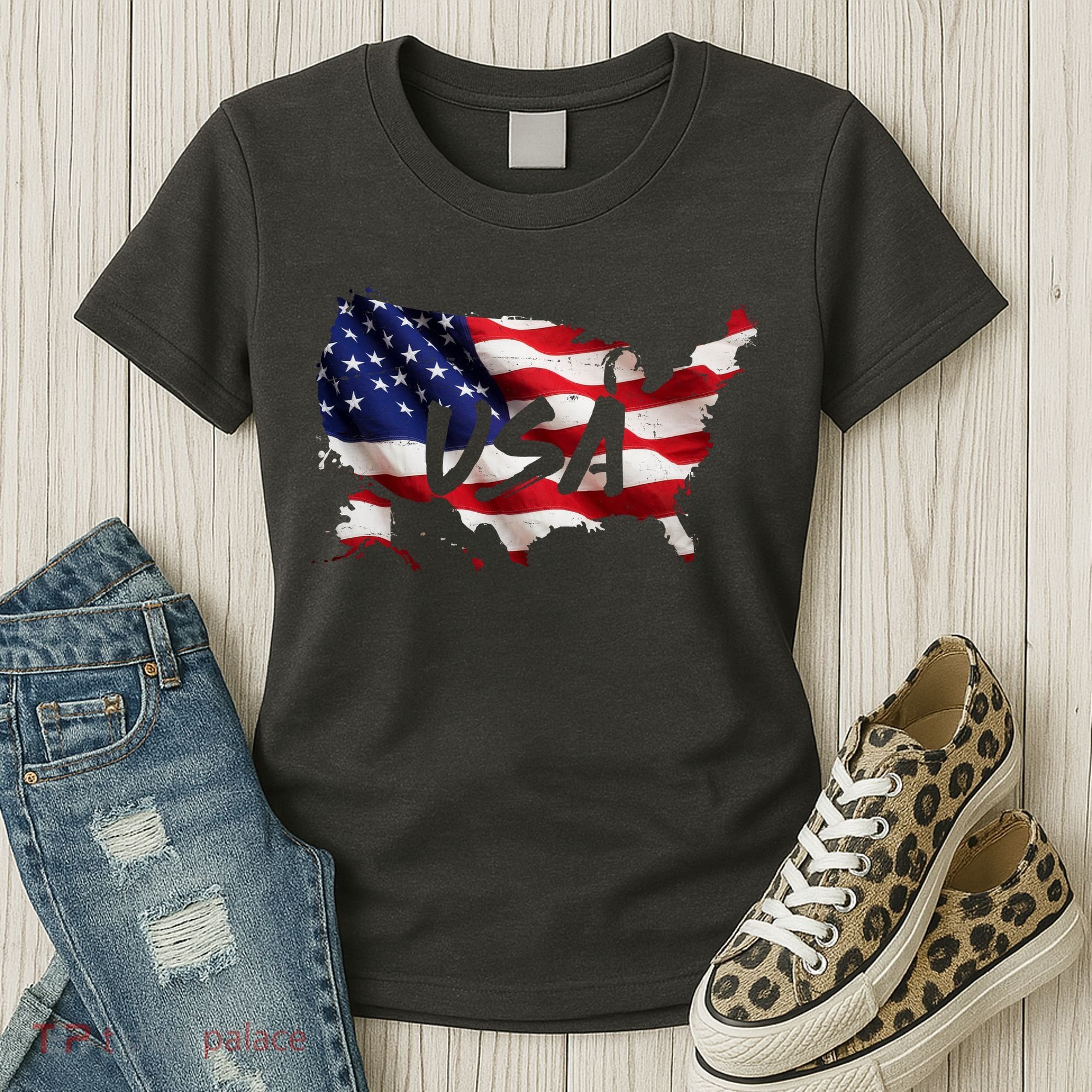 USA Country Flag Women's T-Shirt