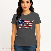 USA Country Flag Women's T-Shirt thumb 4