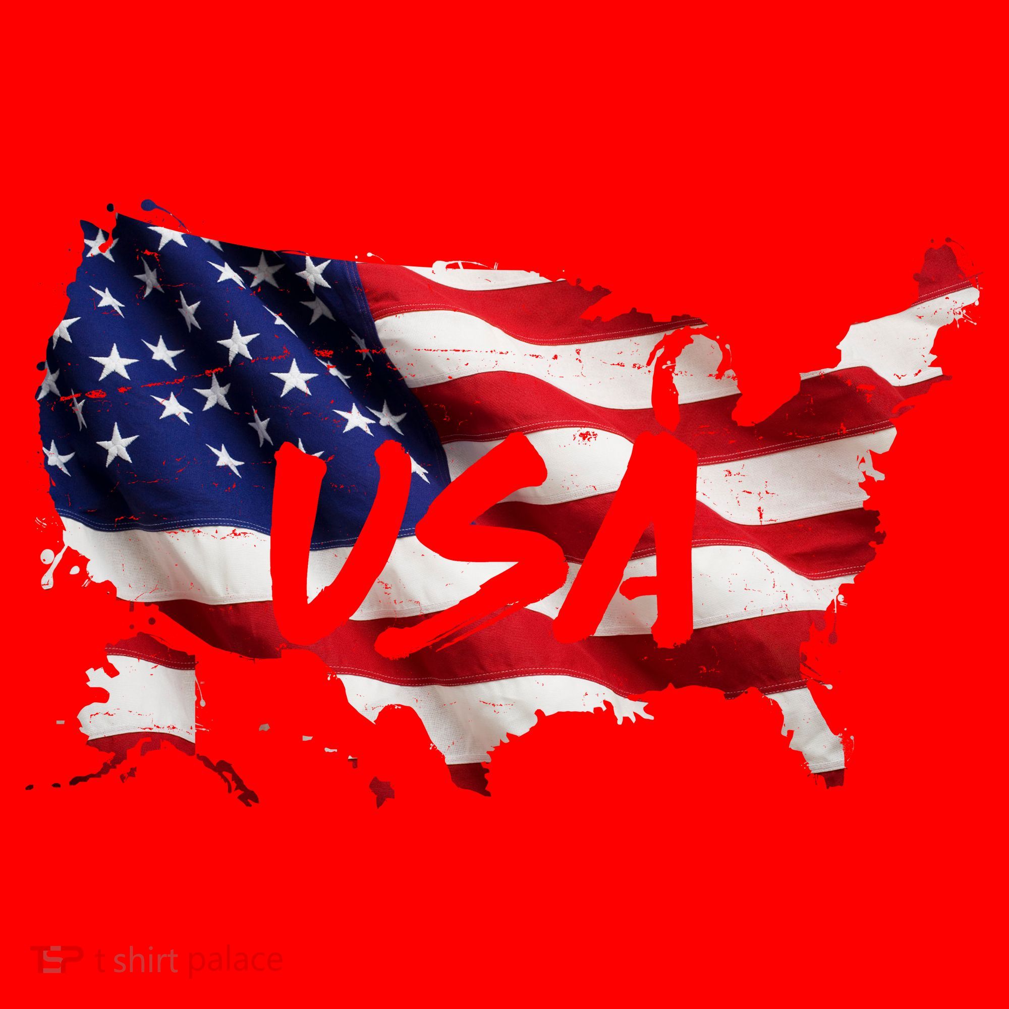 USA Country Flag Santa Hat