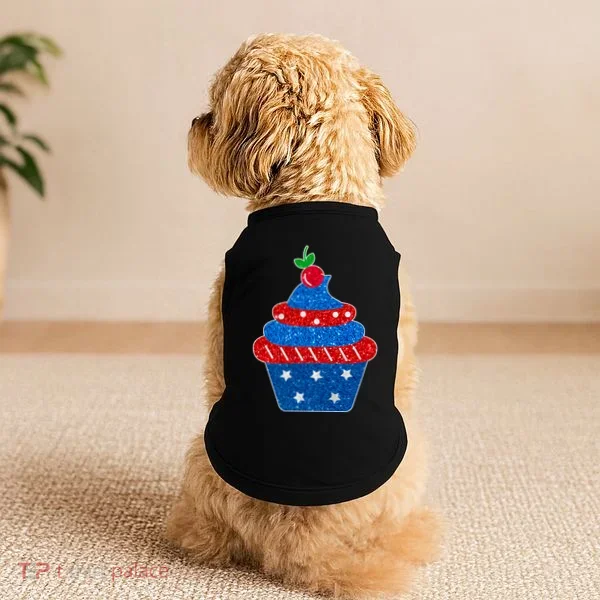 USA Cupcake Cherry On Top Doggie Tank