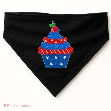 USA Cupcake Cherry On Top USA-Made Doggie Bandana