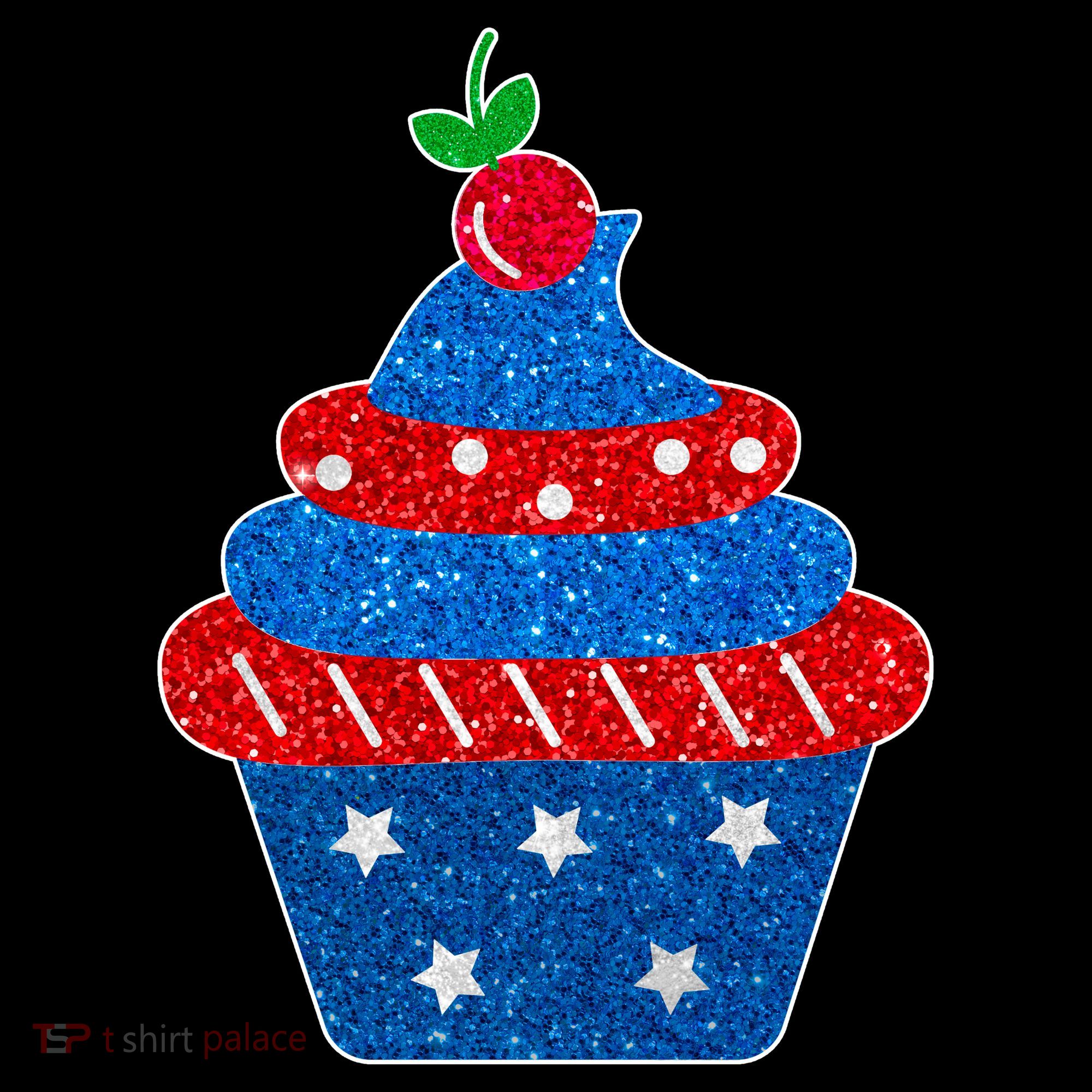 USA Cupcake Cherry On Top USA-Made Doggie Bandana