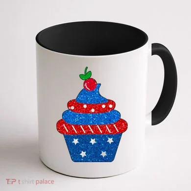 USA Cupcake Cherry On Top Coffee Mug back