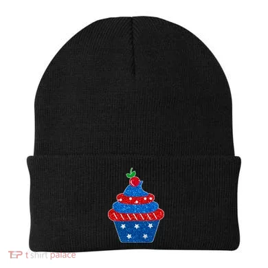 USA Cupcake Cherry On Top Beanie
