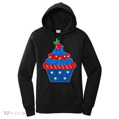 USA Cupcake Cherry On Top Women's Hoodie
