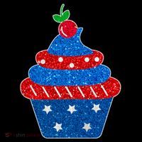 USA Cupcake Cherry On Top Ornament thumb 1