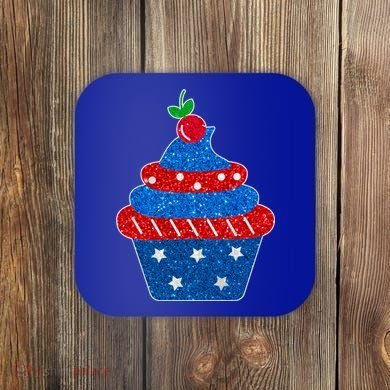 USA Cupcake Cherry On Top Coaster