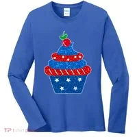 USA Cupcake Cherry On Top Women's Long Sleeve Shirt thumb 0