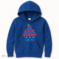 USA Cupcake Cherry On Top Kids Hoodie thumb 0