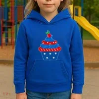 USA Cupcake Cherry On Top Kids Hoodie thumb 3
