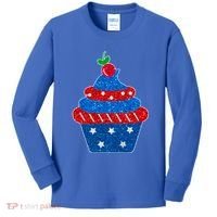 USA Cupcake Cherry On Top Kids Long Sleeve Shirt thumb 0