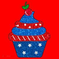 USA Cupcake Cherry On Top Santa Hat thumb 1
