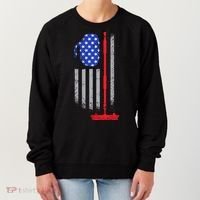 USA Curling Flag Women's Sweatshirt thumb 0