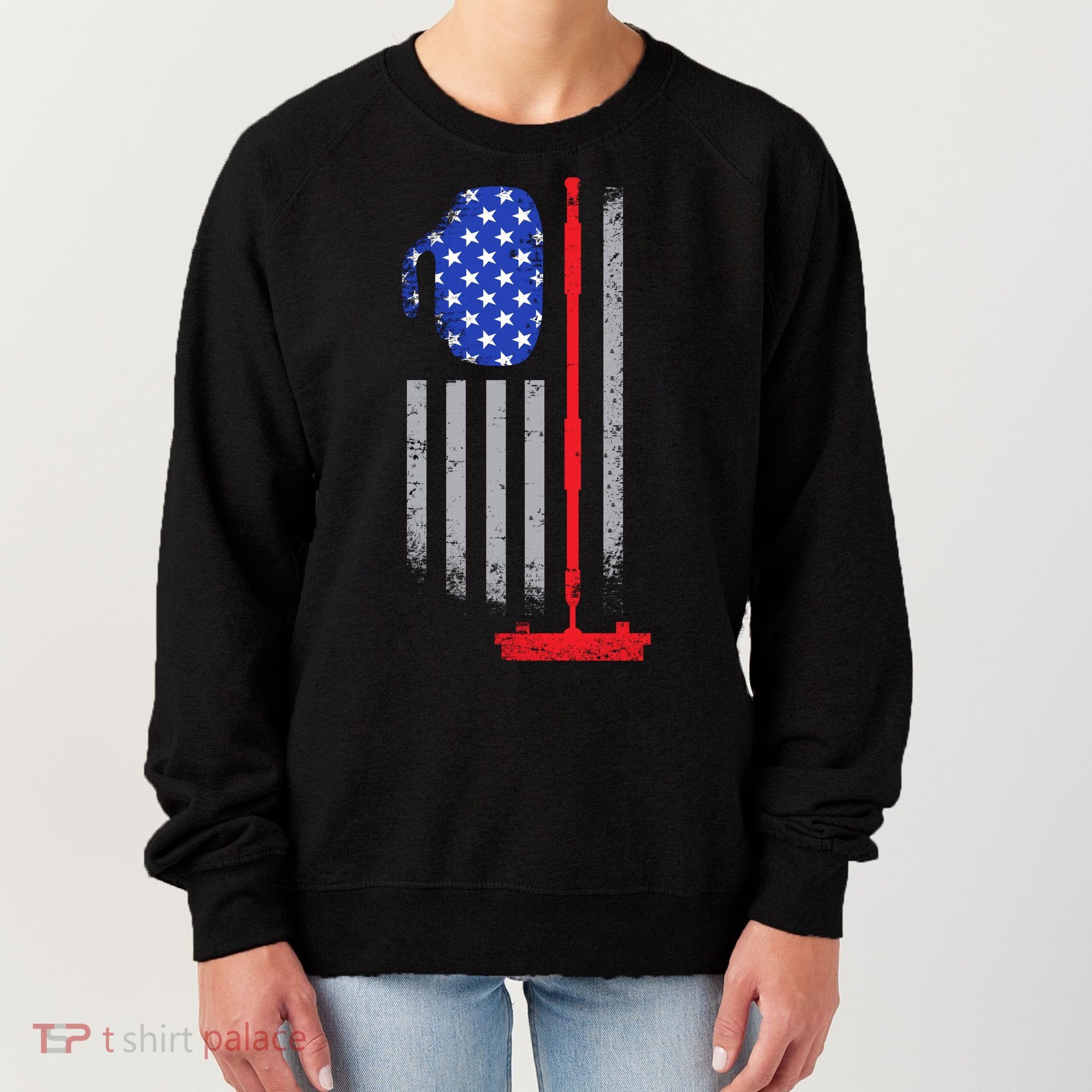 USA Curling Flag Women's Sweatshirt